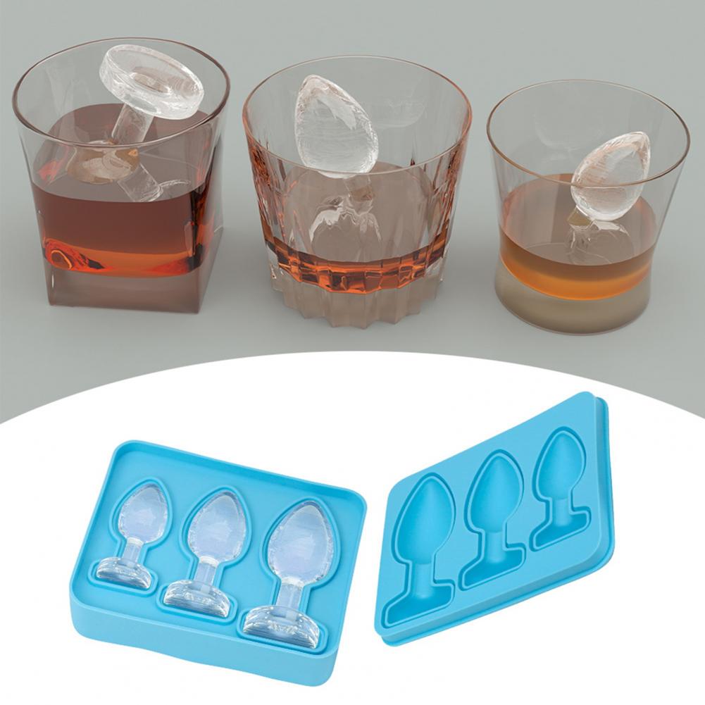 Unique Drink Accessory Novelty Ice Mold Humorous Butt Plugging Ice Cube Tray for Whiskey Cocktails Candy Funny Diy for Party