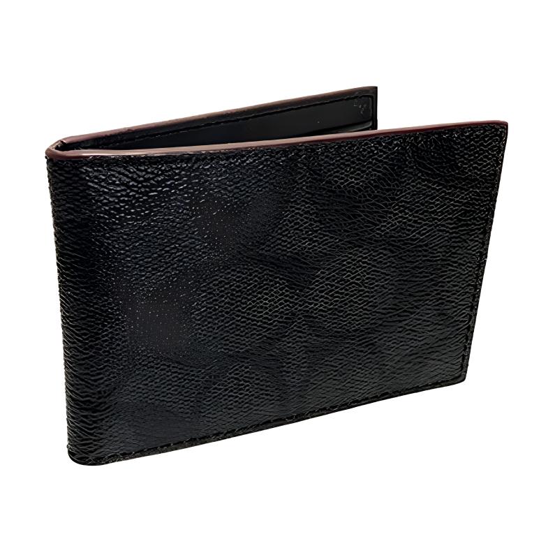 Coach Classic Monogram Three-In-One Leather Card Holder Keychain Wallet Men Wallets Black F4134-6N3A