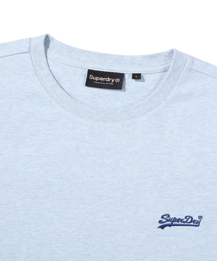 Syupeodeulai Small Vintage Logo Embossed T-Shirt Melange Sky Blue Sduiscp19Msb