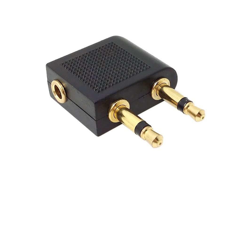 Audio Adapter 3.5mm Plug Adaptor Jack Airline Airplane Connector 3.5mm 3.5mm Headset Connector