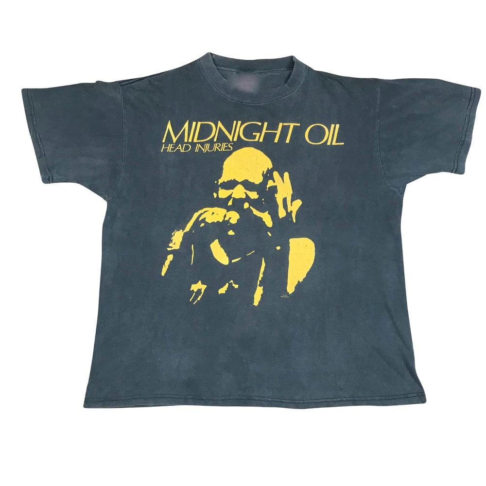

Vintage Midnight Oil Head Injuries Heavy Cotton Black S-4XL Unisex Shirt CM270 Unisex T-Shirt M