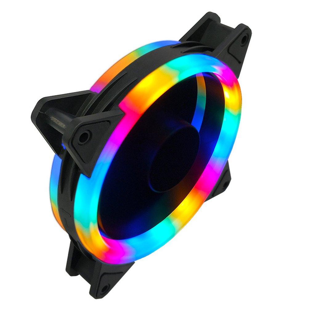 120mm LED Cooling Fan 12CM RGB Heatsink Rainbow Silent Fan Crushed Diamond PC Computer Case Fan Cooler Controller Dropshipping
