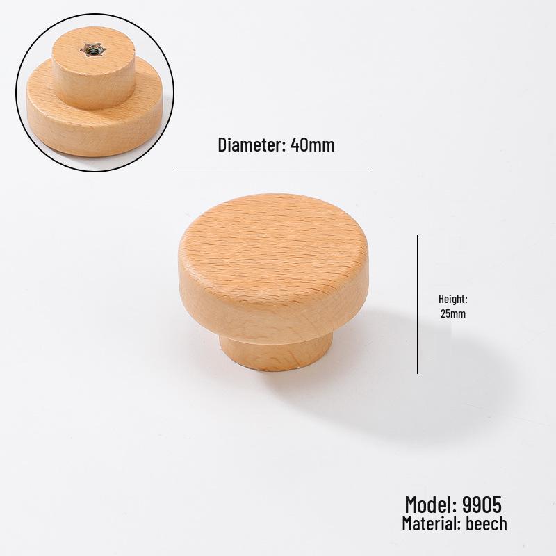 Solid Wood Cartoon Drawer Pull Knob for Children's Room