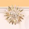 Vintage Sun Brooch Medieval Court Style Old Corsage Ancient Babylon Sun Flower Brooch