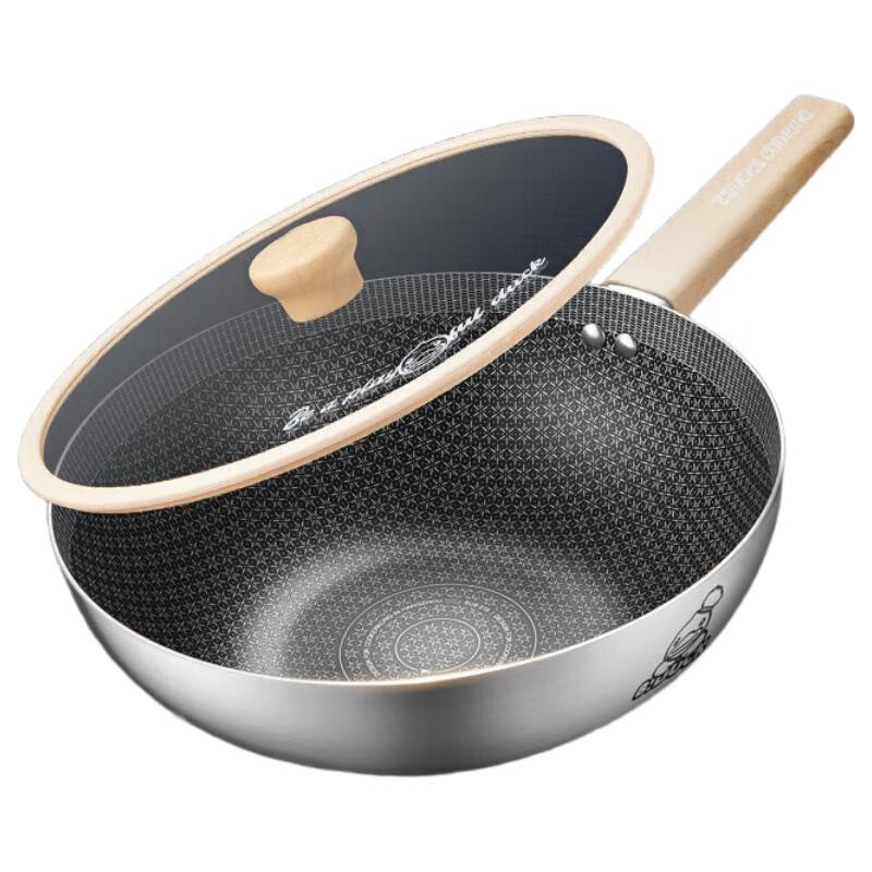 COOKER KING 30cm Non-Stick Stainless Steel Wok