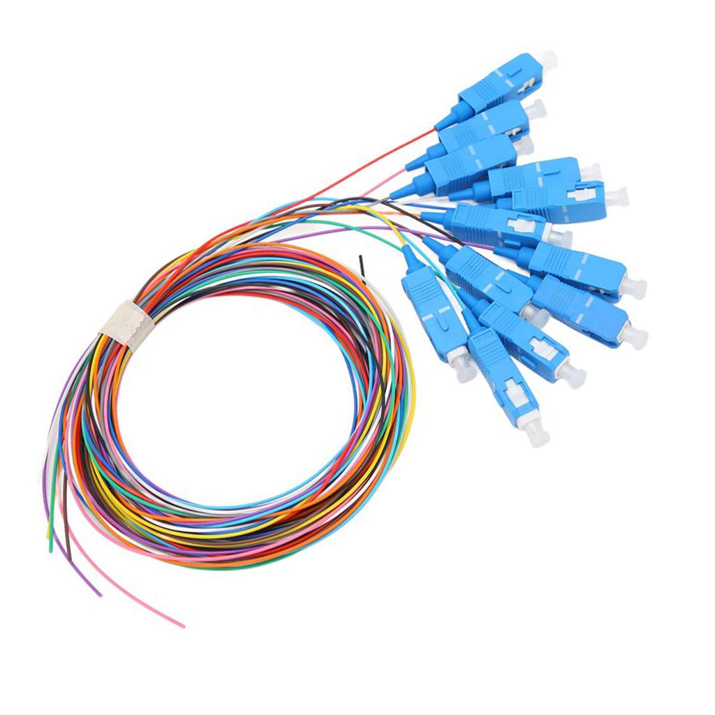 12pcs Fiber Optic Cable 12 Strand Ceramic Ferrule Low Insertion Loss Patch Cord for Instrumentation
