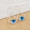 Swiss Blue Topaz 925 Sterling Silver Jewelry, Handmade Gorgeous Silver Earrings, Topaz Gemstone Jewelry For Love