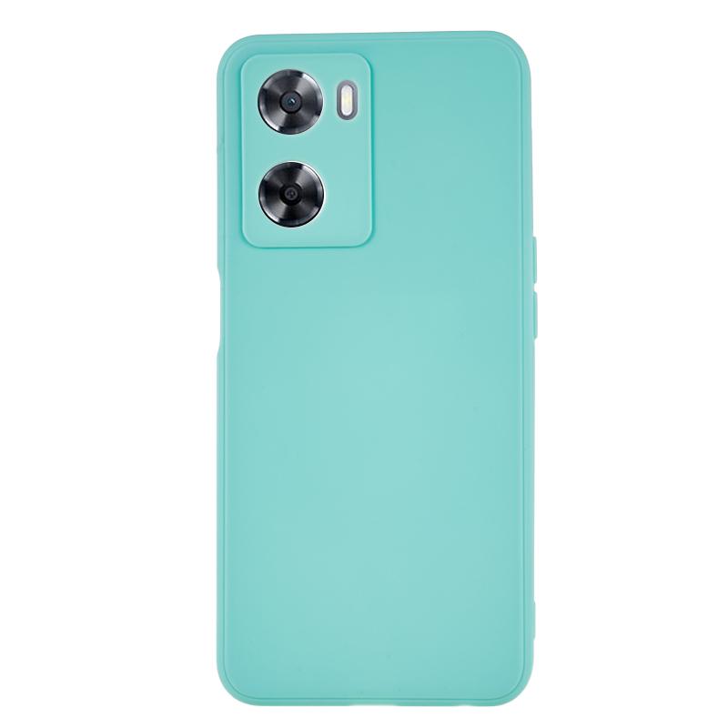 

For Oppo A57 4G Straight Edge Soft TPU Case Precise Cutout Anti-scratch Phone Cover Baby Blue