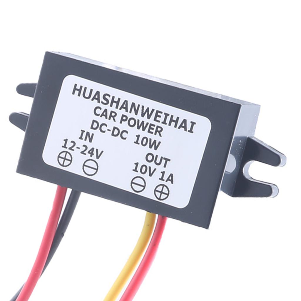 12V 24V til 10V 1A Omformere Vanntett Spenninger Strømforsyningsmodul DC Buck-omformermodul Spenningsregulator