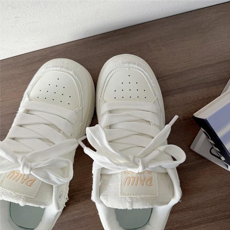 Nischen-Zerstörungs-Wind-Plattform-Weiße Schuhe Guochao Unisex Vielseitige Brotchuhe Studenten-Sport-Skateboard-Schuhe