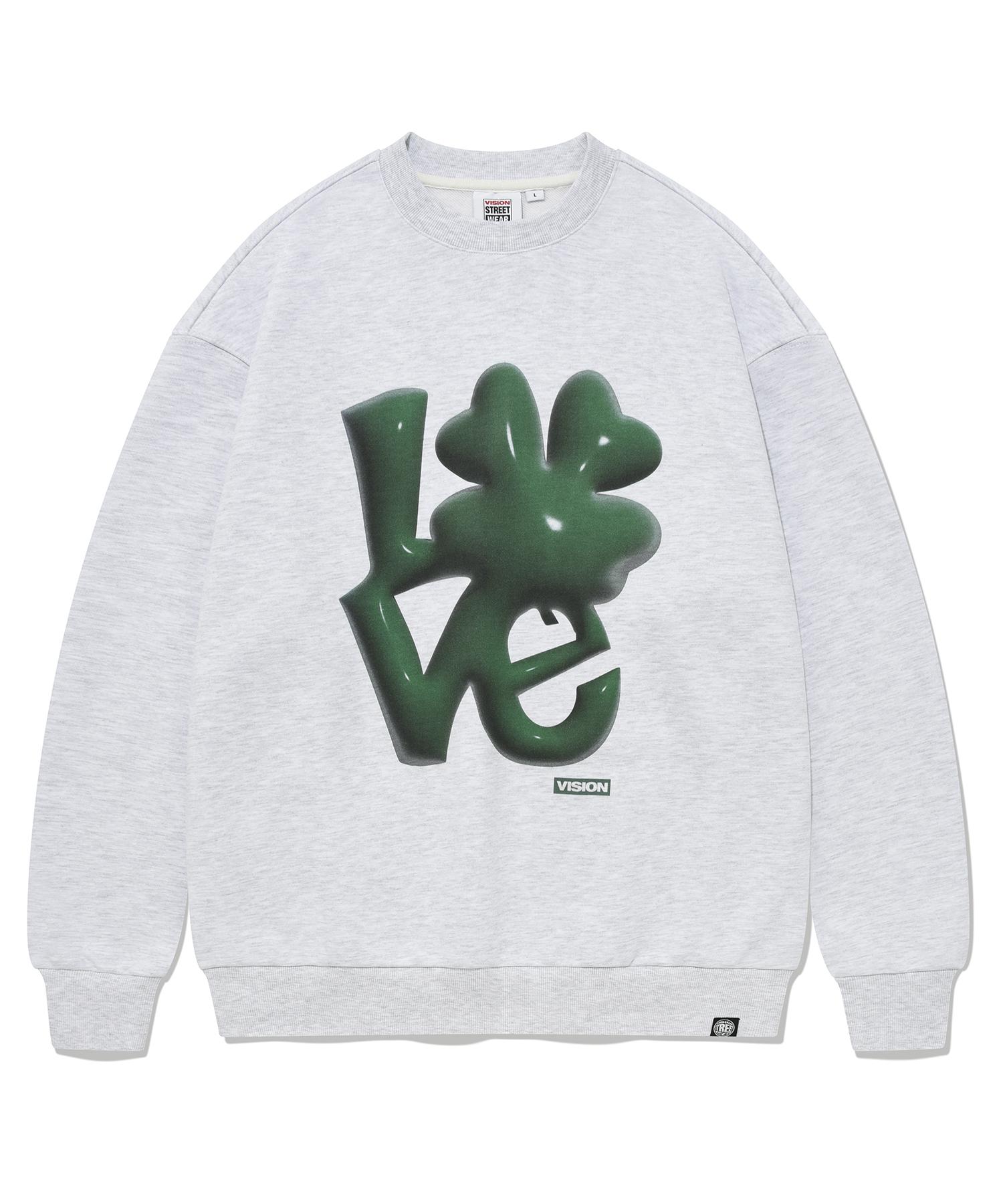 Vision Streetwear Vsw 3D Любовь Свитшот Светло-серый L