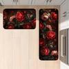 1Pcs Anti Fatigue Kitchen Rugs, Beautiful Roses Print Waterproof Non-Slip Thick Cushioned Kitchen Mat Heavy Duty Comfort Standing Mat for Kitchen