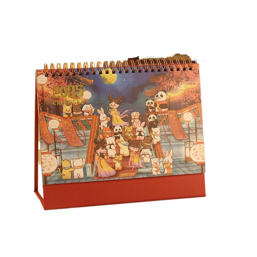 Ancient Style Standing Flip Calendar Daily Monthly Desktop Monthly Calendar  Dekstop  Decor