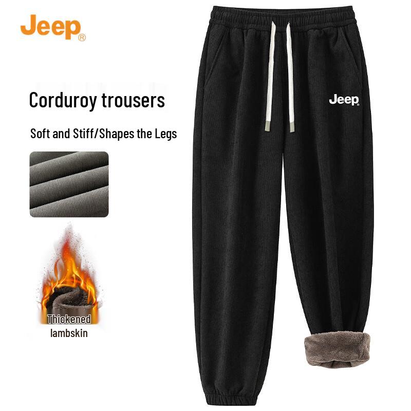 Jeep Мужские повседневные вельветовые брюки на подкладке из овечьей шерсти 2XL