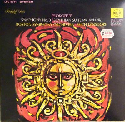 LP Record SERGEI PROKOFIEV - BOSTON SYMPHONY  - Symphony No. 3 / Scythian Suite (Al LSC2934 RCA Victor Red  Germany Classical Used