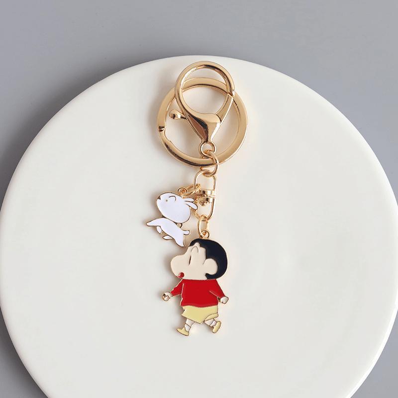 

Crayon Shin Chan Little White Keychain Cute Animation Anime Figures Keychain Bag Backpack Pendant Accessory Decoration Plaything Present