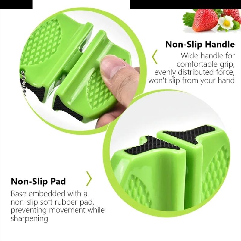 Compacts Multifunctional Knifed Sharpener With Safety Lock For Outdoor Tool And Camping Gears