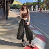 American Retro High-Waisted Wide-Leg Jeans for Women - Spring/Summer Lazy Style