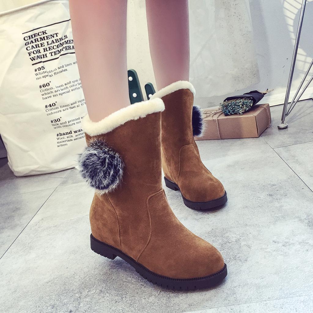 Moda Femei Cizme Pantofi Pantofi Ocazional Iarna Pantofi Calzi Din piele intoarsa Cizme Confortabile