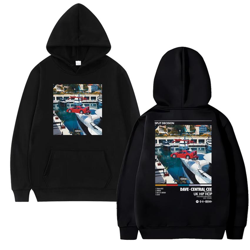 New In Autumn Winter Central Cee Album Poster Fleece Hoodies Double Sided Print Men Women Pullover Long Sleeve Unisex Sweatshirt