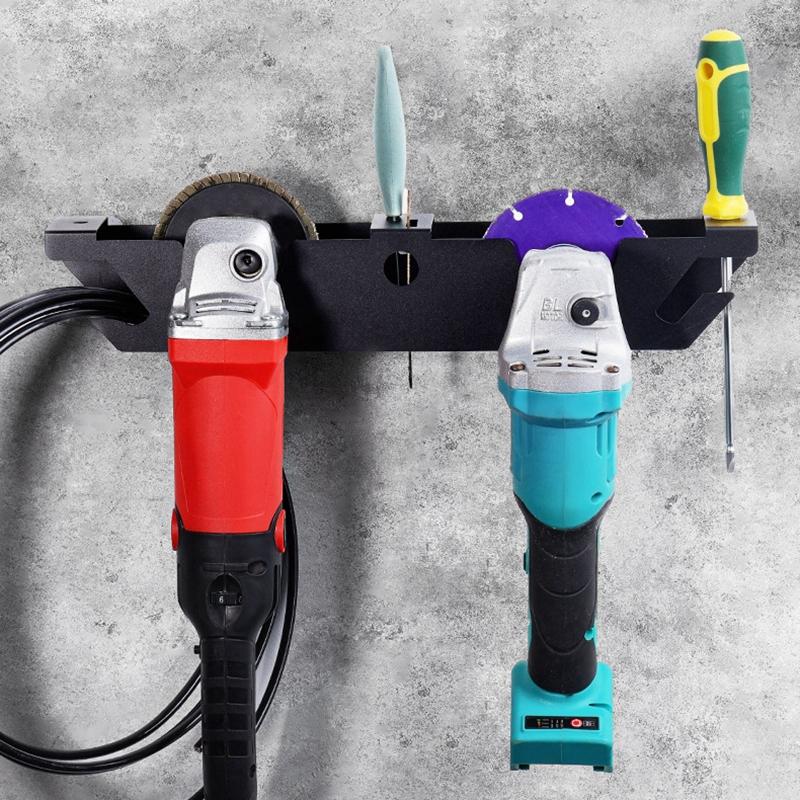 Angle Grinder Holder Rack/Stand Storage Rack with Cord Hanger, Wall Mount Bracket for Cutters Polishers, Garage and Workspace