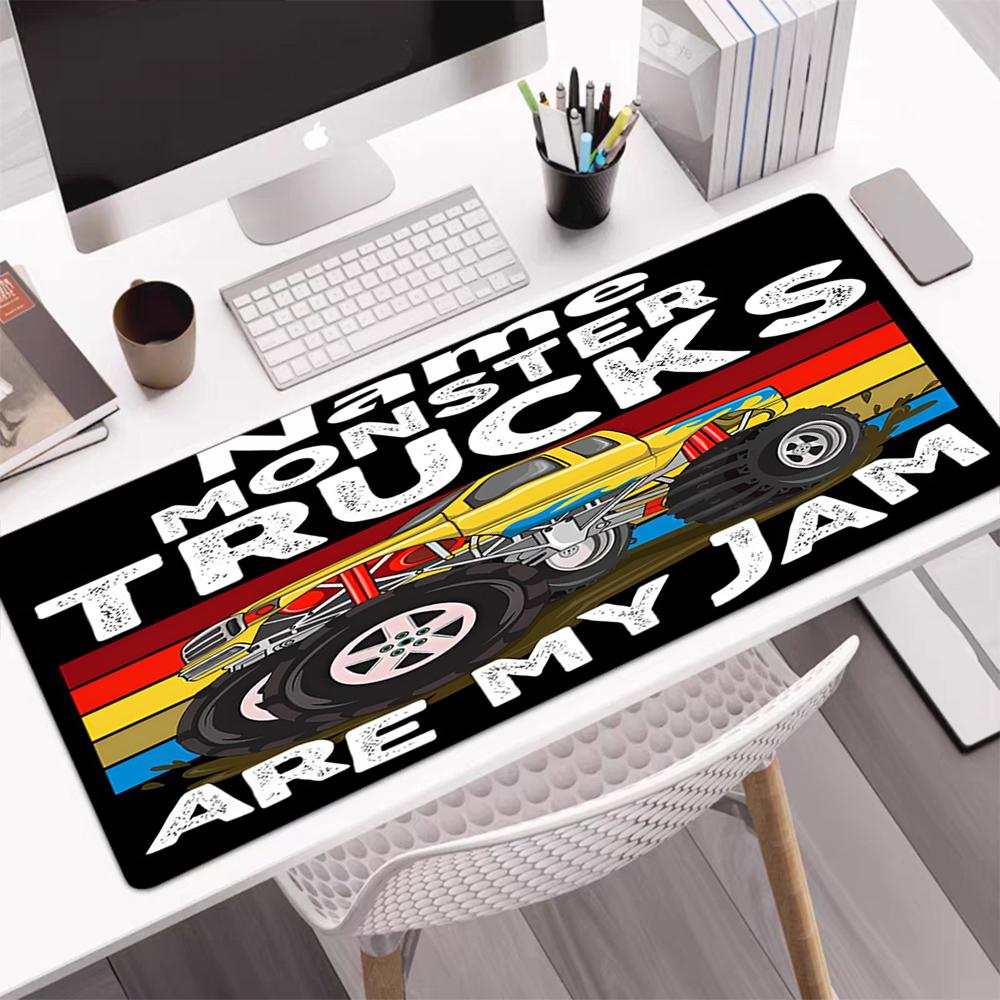 Custom Name Truck Theme Mouse Pad, Non Slip Rubber Base, Multifunctional Office & Home Decor, Perfect for Workspace Personalization.