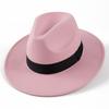 Autumn and winter woolen hat Shanghai beach retro black woolen hat gentleman's hat top hat British jazz hat
