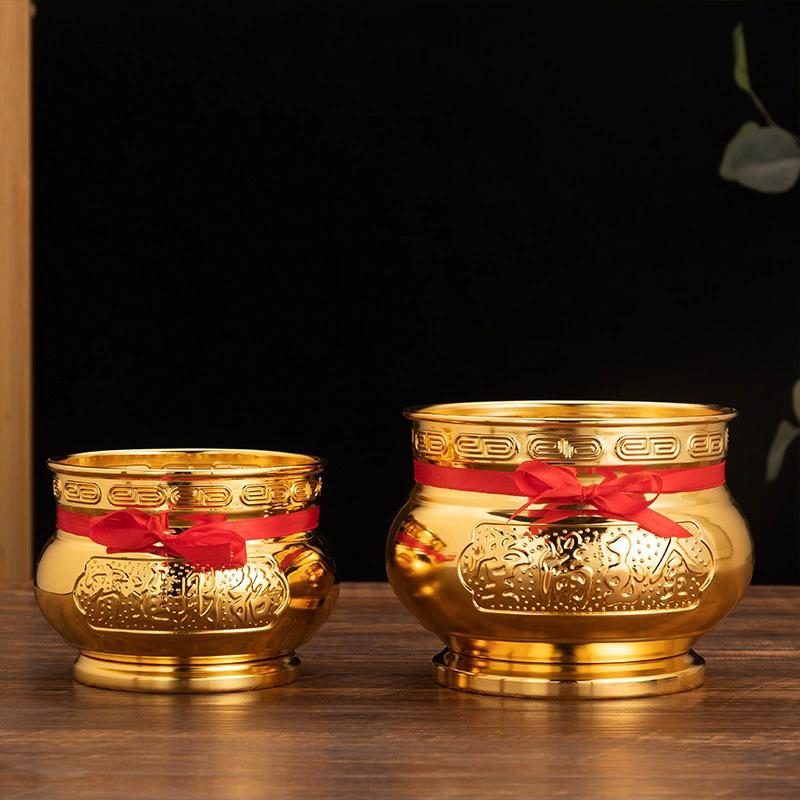 Iron Alloy Incense Burner Gold-Plated Chinese Incense Holder Filling Furnace Incense Gold Sand Particle For Bad Spirit Pangsabit