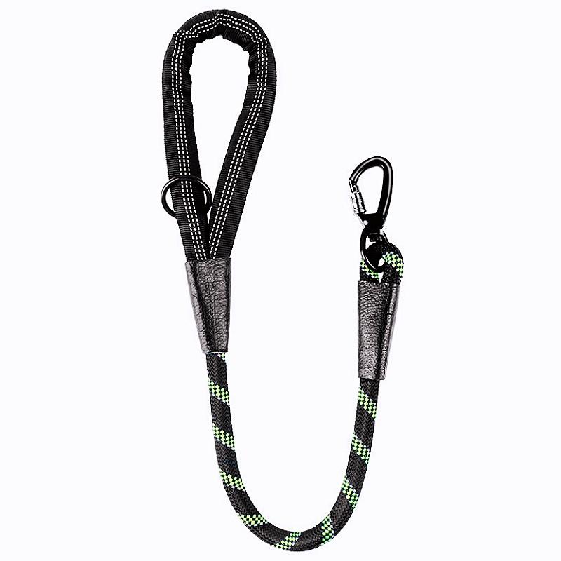 Dog Leash Short Dogs Leash Reflective Leashes for Large Dog Walking Nylon Pet Chain Comfortable Handle Dogs Leashes 62cm Rope