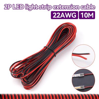 2-PIN LED Strip Extension Cable Wire 22AWG 10M 12V Flexible Electric Extension Cable For Lamp Bulb Automotive
