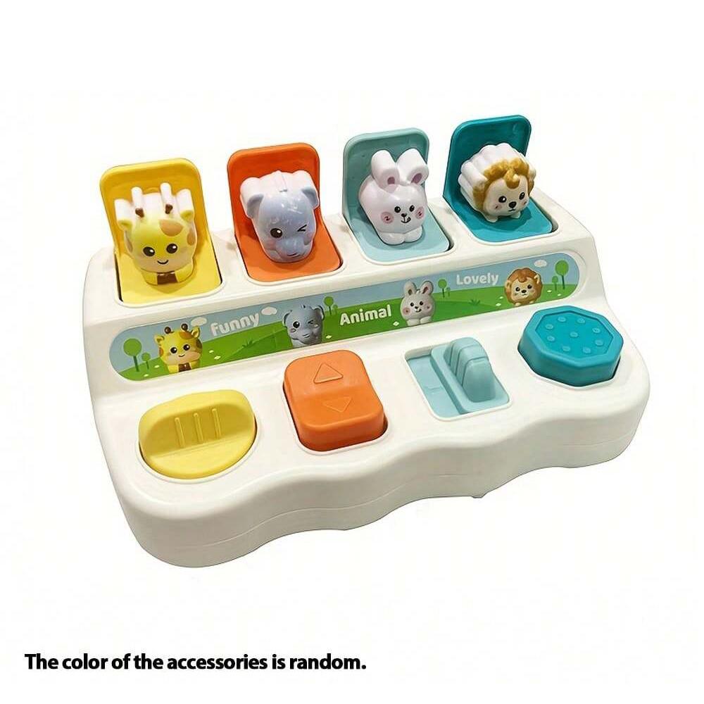 Interactive Pop-up Switch Box, Button Switch Hide-and-seek Puzzle Box, Logical Thinking Toy, Surprise Switch Box for Kids белый