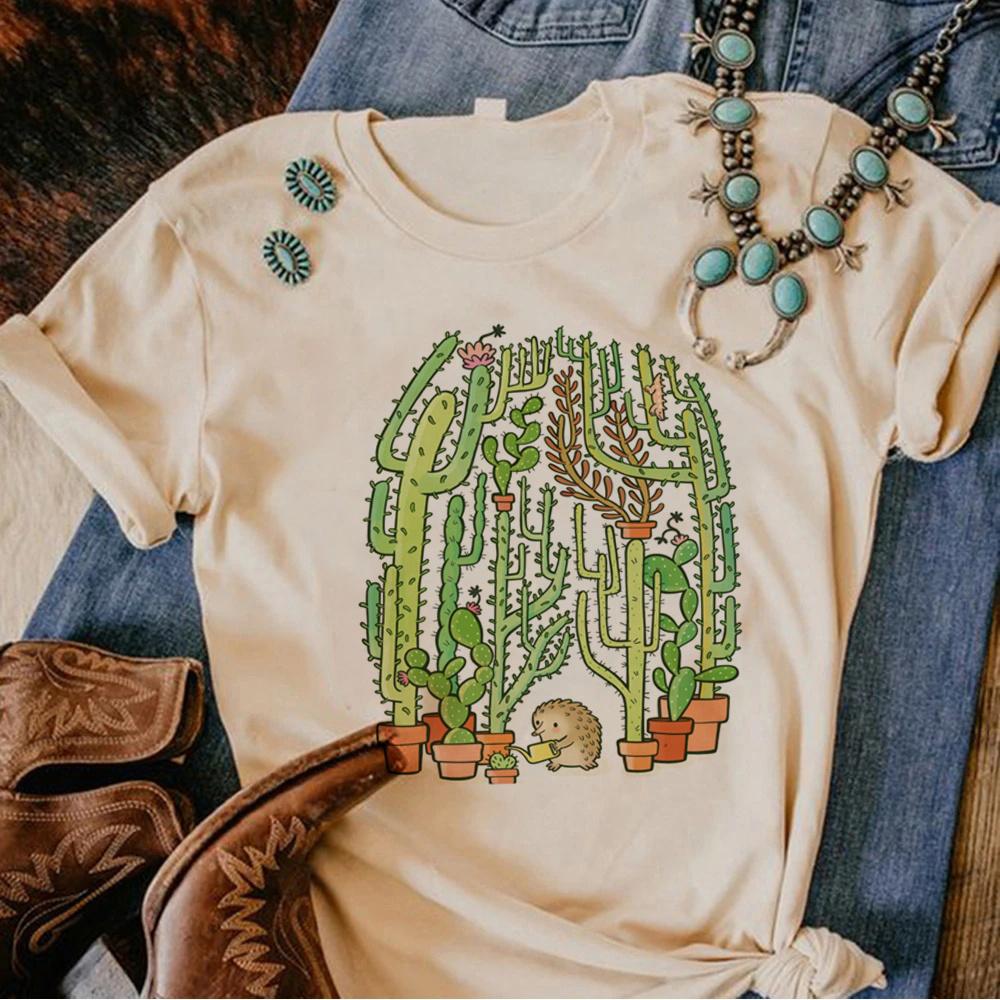 Plants Love T Shirt Women Summer Funny T Shirt Female Y2k Graphic Clothing