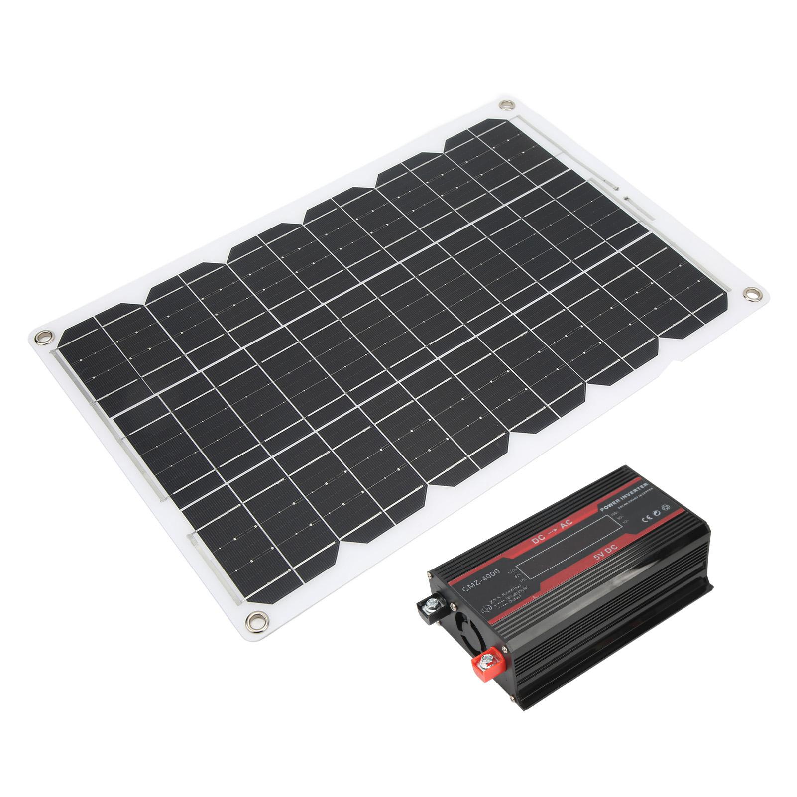 

Solar Panel System with Color Display Dual USB4.2A 18W18V Solar Panel 30A12V 24V Solar Controller Inverter for Camping чёрный