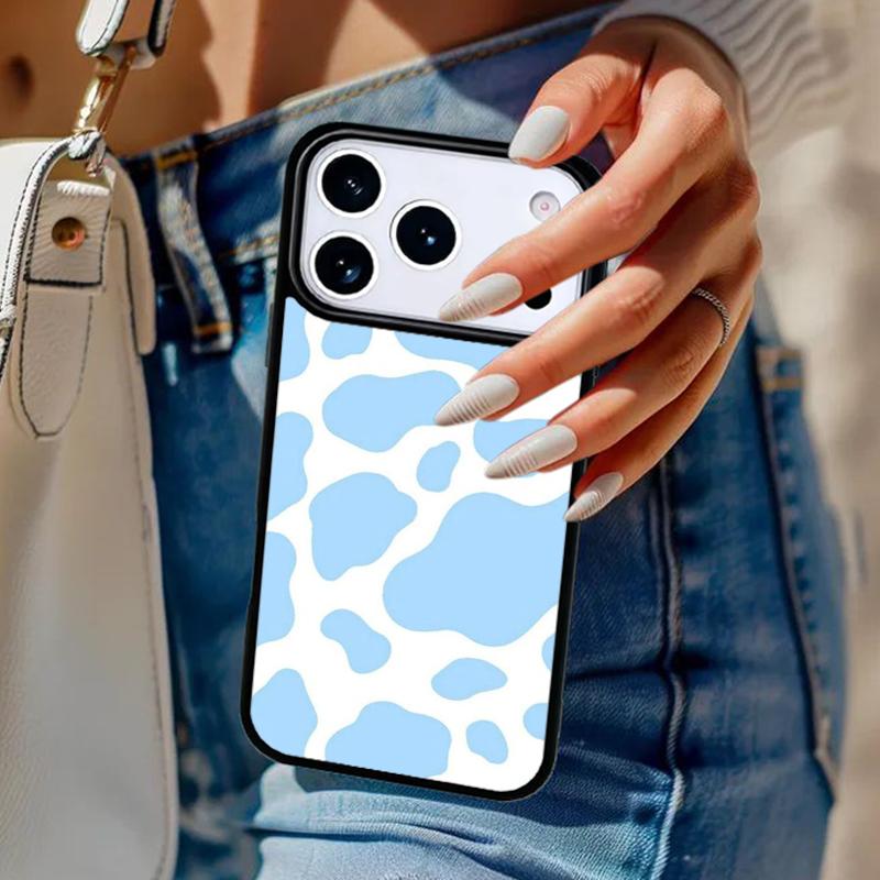 Milk Cow Skin Print Luxury Phone Case For iPhone 17 Air 14 15 13 12 Max Cover For Apple 16e 11 Pro Max Plus Coque