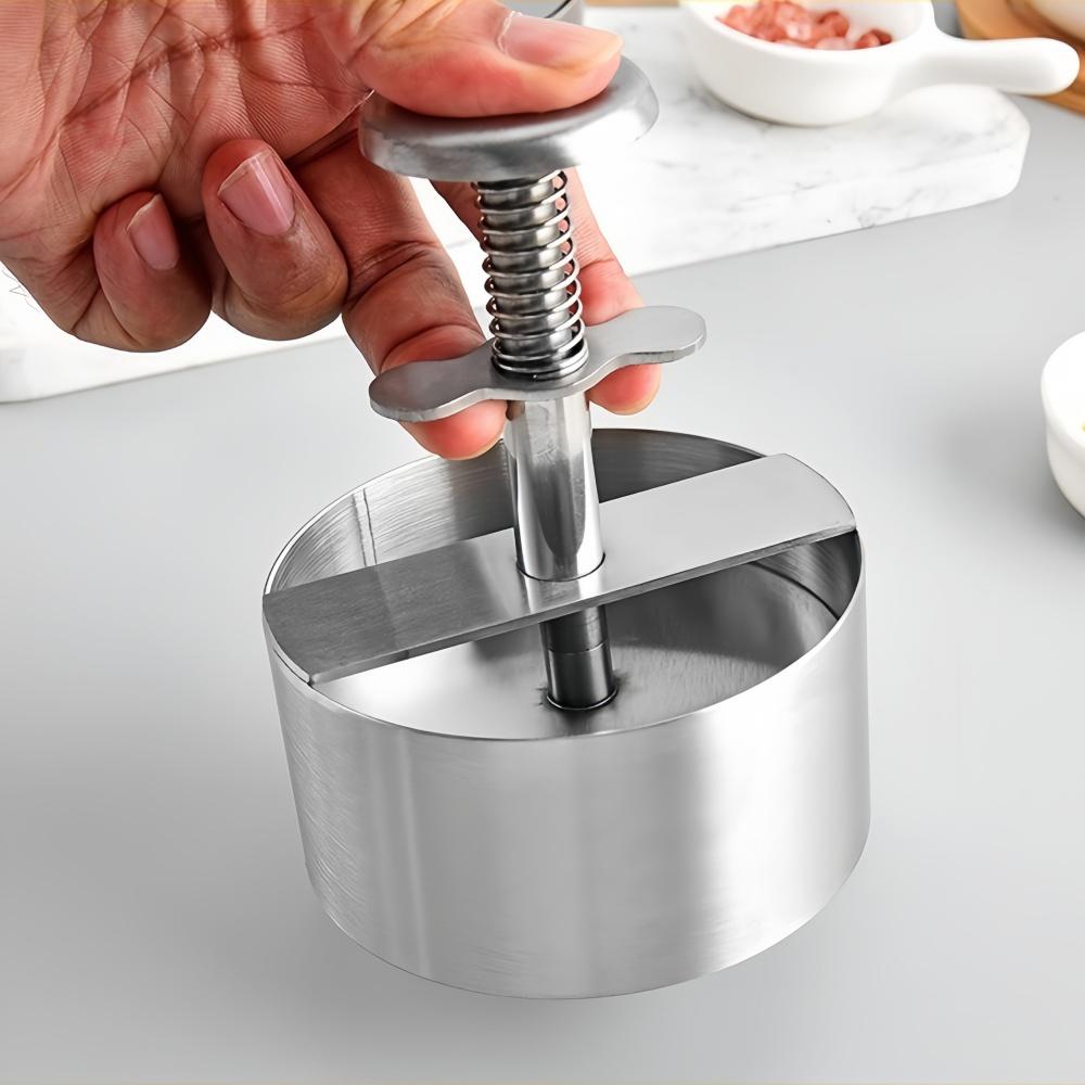 Hamburger Meat Press Patty Maker 304 Stainless Steel Round Non-Stick Thickness Adjusted outdoor picnic Kitchen Beef Rice BBQTool
