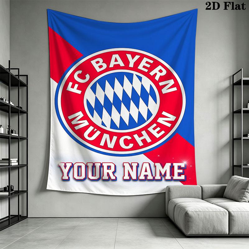 Custom Fc Bayern Munich Wall Hanging Printed Fabric Blanket Decorative Tapestries for Bedroom Living Room Home Decor