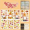 Thanksgiving Cartoon Maple Leaf Gnome Window and Wall Clings 