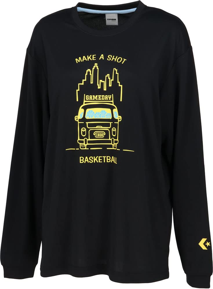 

Converse CB332353L Баскетбольный лонгслив для пота Quick L Футболка для девочек, Впитывающий, Быстросохнущий, Черный/Желтый,