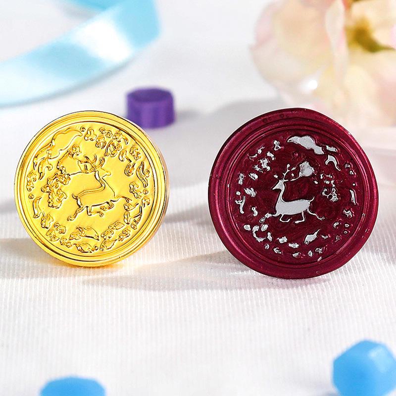 Eco-Friendly Zinc Alloy Retro Wax Seal Head with Color-Preserving Electroplating
