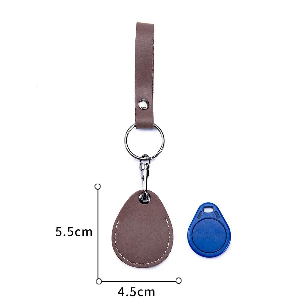Customizable Leather Cover for Label Starline S96 and PIK Intercom Unisex IC Alarm Tag Mark Protective Case Car Keychain Holder
