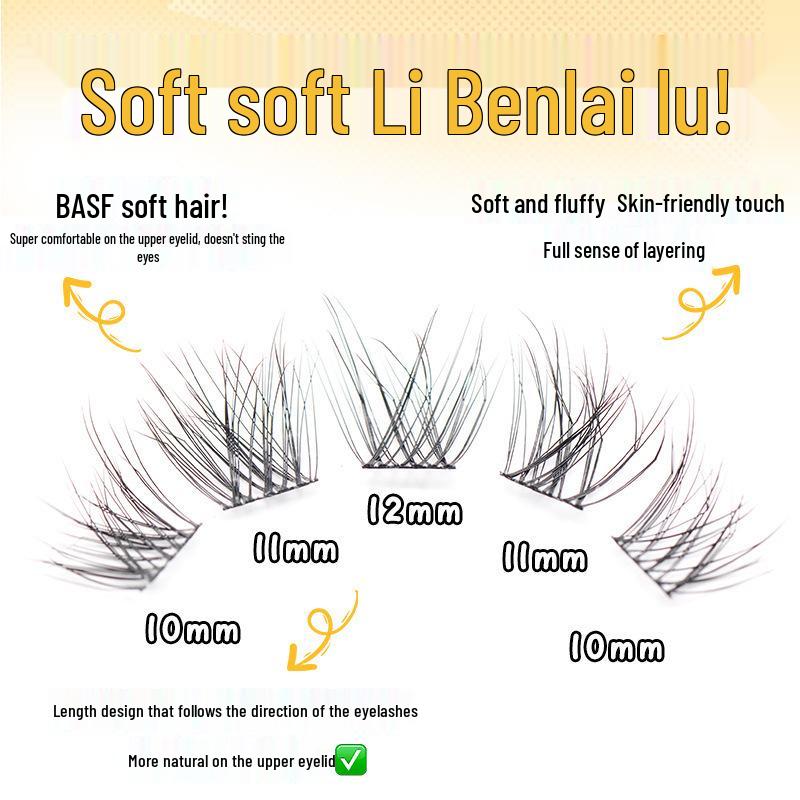 Dream Deer Curved Baby False Eyelashes - Comic-Style Natural Look 2025