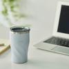 Doshisha 's "Nigoro" Tumbler, 360ml, Vacuum Insulated, Keeps Hot or Cold, with Lid, Stainless Steel, Light Pink, KIND