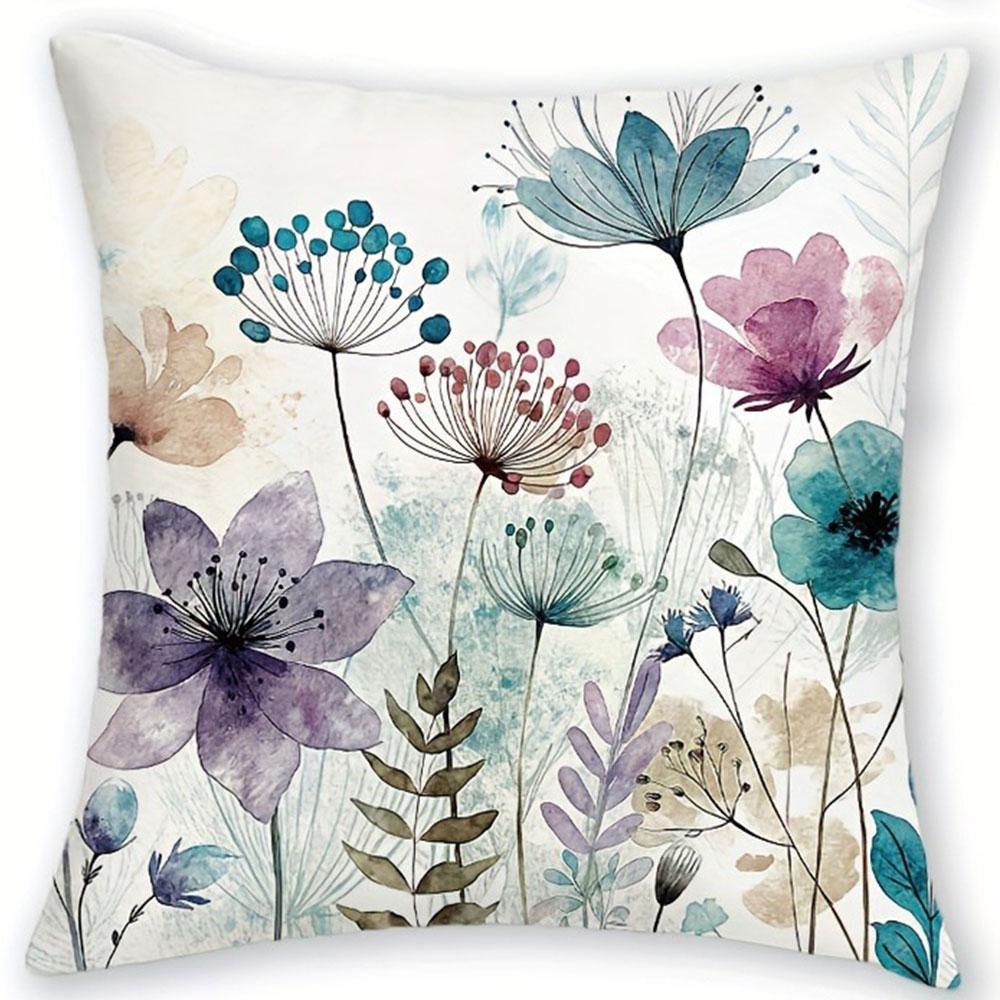 Sunflower Farmhouse - style PillowcaseBedroom Living Room Sofa Home Decor Polyester Cushion Cover with Zipper