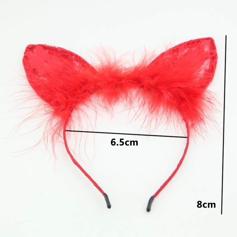 Sexy And Cute Cat Ear Lace Headband Playful And Adorable For Cosplay A Trendy Headband Decoration Sexy Furry Headband