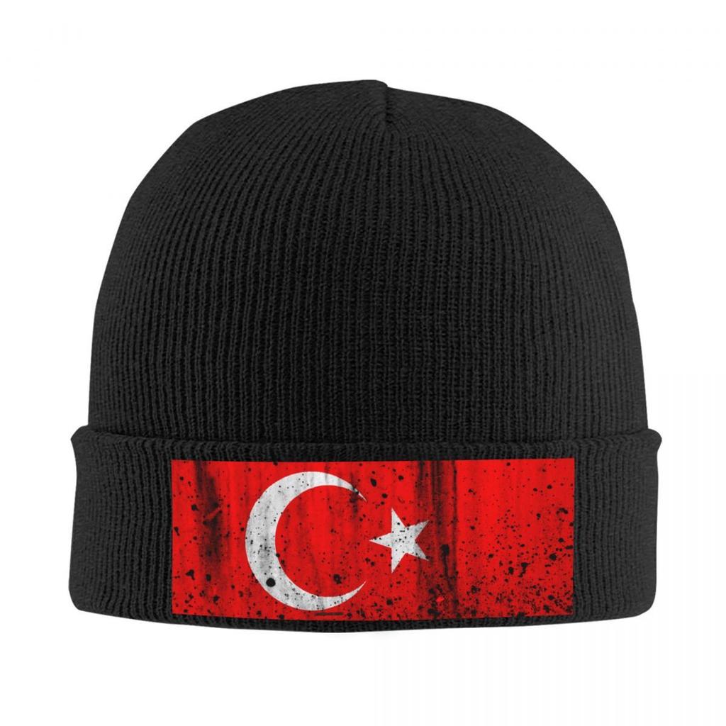 New Turkey Flag  Warm Knitted Cap Fashion Bonnet Hat Autumn Winter Outdoor Beanies Hats For Unisex Adult
