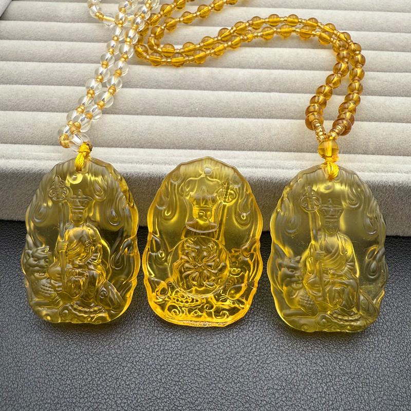 Ksitigarbha Bodhisattva Pendant Necklace Buddha Lucky Amulet Pendant Necklace For Men Women Long Sweater Chain Buddhist Jewelry