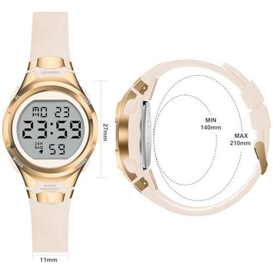ShunkanSai Wristwatch Digital Ladies Sports Watch Multifunction Date Day Alarm LED Display Women Waterproof Outdoor Simple Stylish Instruction Manual