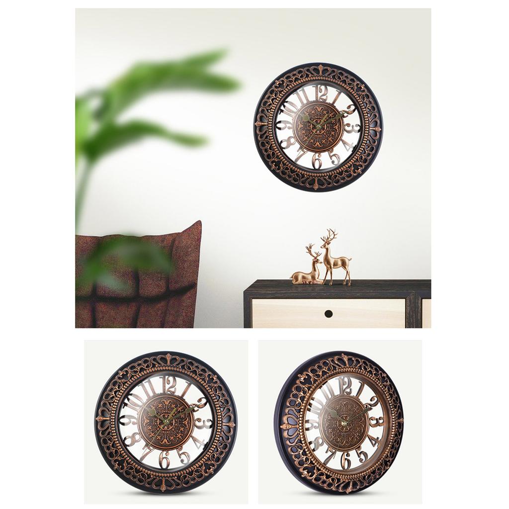 Antique Battery Operated 12 Inch Round Wall Clock for Vintages Inspireds Interior Room