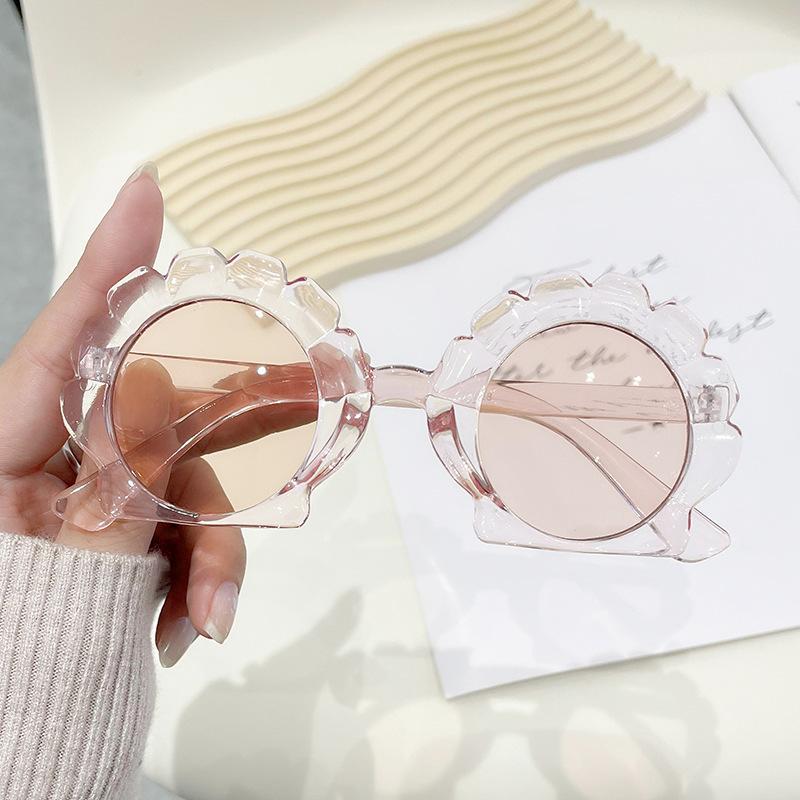 Children'S Sunglasses Super Cute Shell Children'S Sunglasses Men'S And Women'S Outdoor Sunshade Anti-Ultraviolet Glasses
