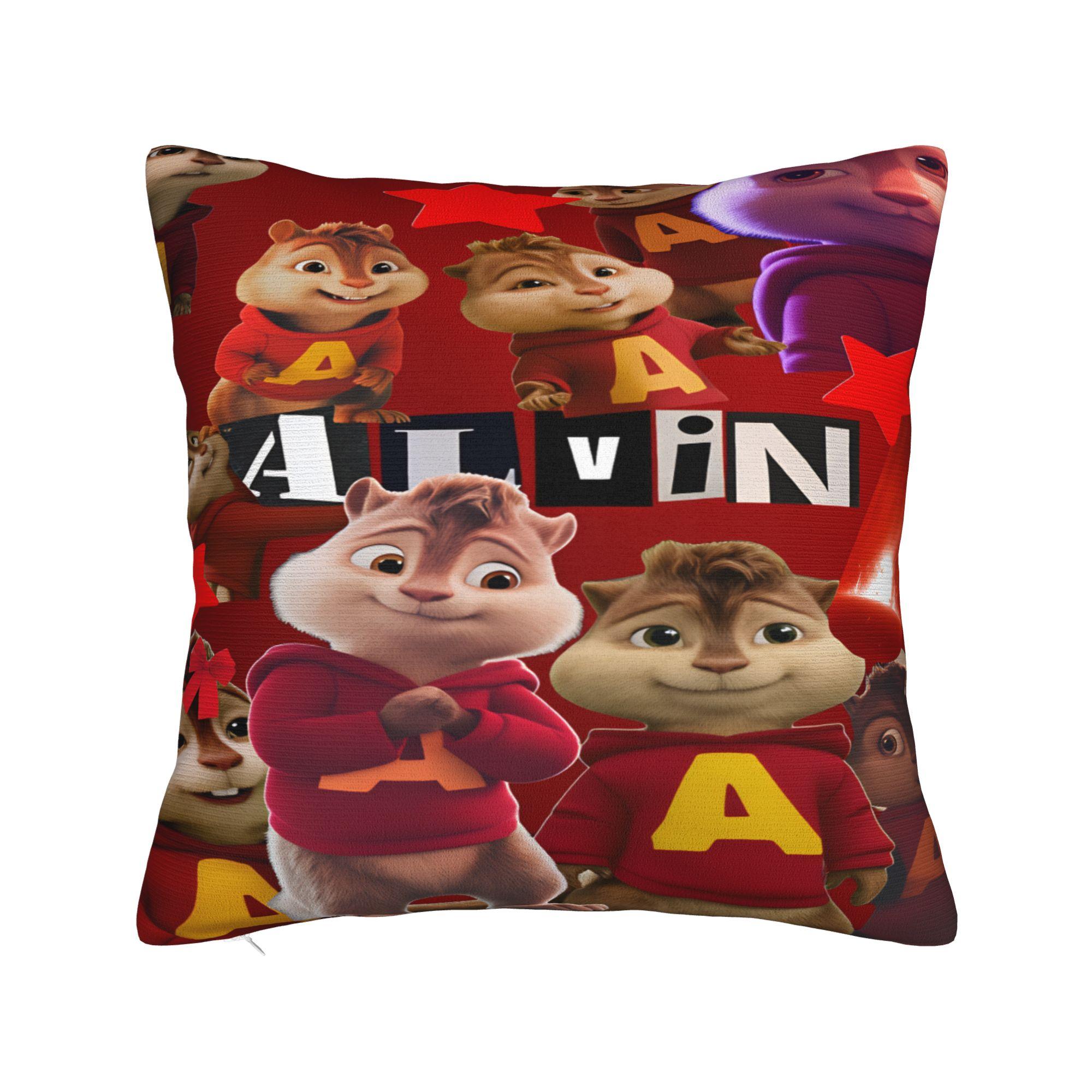 

Alvin and the Chipmunk Pillow Cover Funny Pillow Case For Sofa Home Decoration Comfy Pillowcases Gift 30cmx30cm
